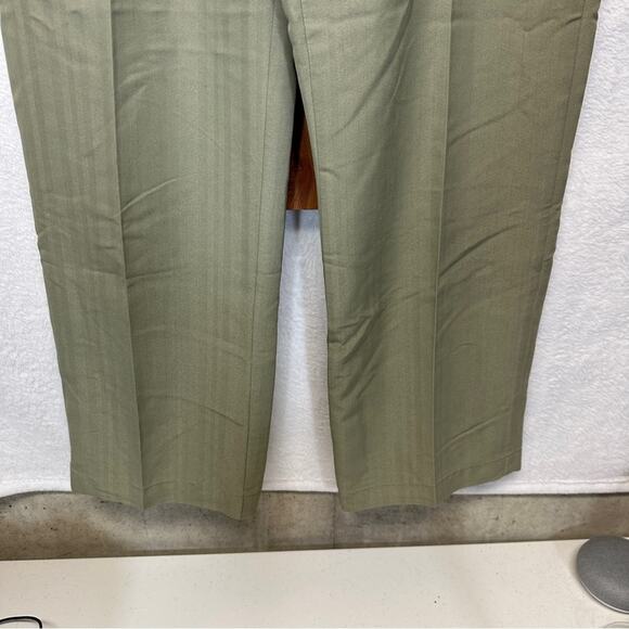 Vintage Caribbean Joe Olive‎ Green Mid Rise Straight Leg Pants Size 8 - Picture 3 of 9